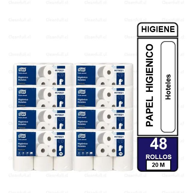 MANGA PAPEL HIGIENICO HOTELES DH TORK 48 ROLLOS 20 MT