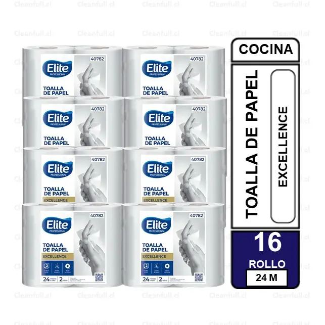 MANGA TOALLA DE PAPEL ELITE EXCELLENCE DH 16 ROLLOS 24MT 40782