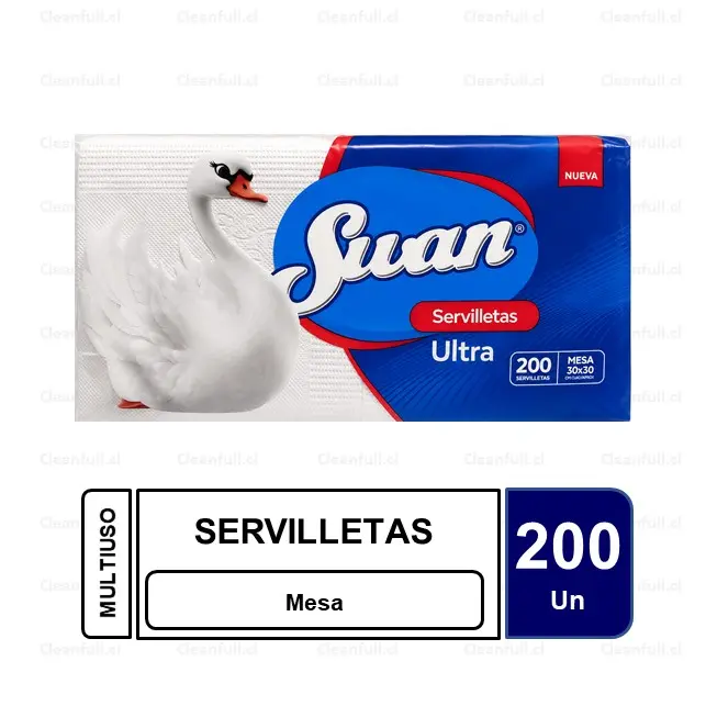SERVILLETA SWAN 30 X 30 CM 200 UN