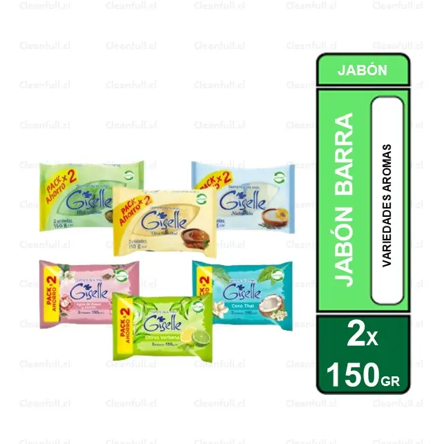 JABON EN BARRA GISELLE AROMAS 2 UN 150 GR