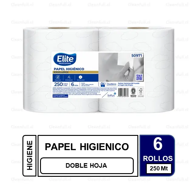 PAPEL HIGIENICO ELITE DH 6 UN 250 MT