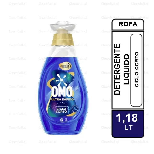 DETERGENTE LIQUIDO OMO LAVADO RAPIDO AZUL 1,18 LT