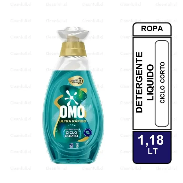 DETERGENTE LIQUIDO OMO LAVADO RAPIDO VERDE 1,18 LT