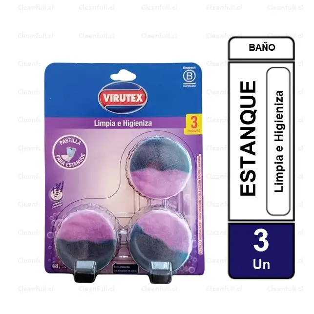 PASTILLAS VIRUTEX ESTANQUE BAÑO PACK 3 UN