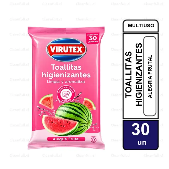 TOALLA VIRUTEX DESINFECTANTE  ALEGRIA FRUTAL 30 UN