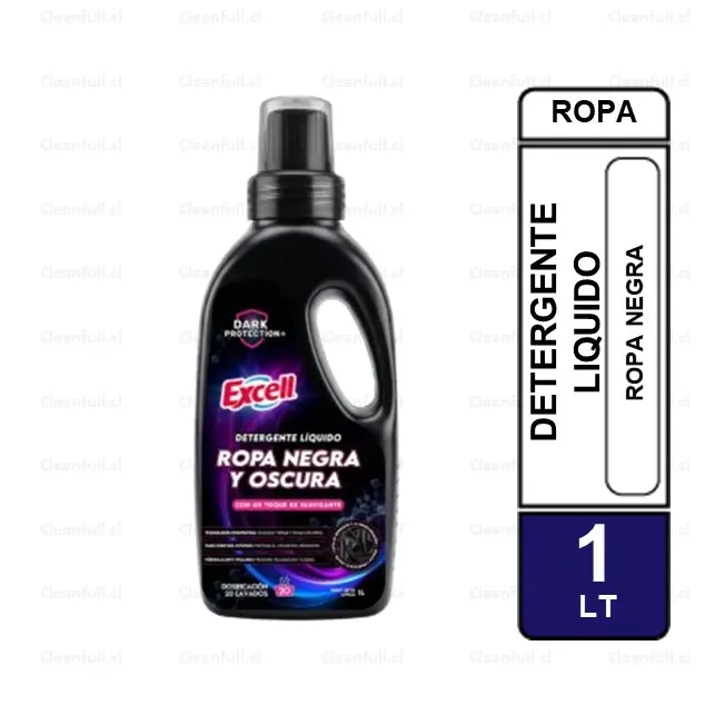 DETERGENTE EXCELL LIQUIDO ROPA NEGRA Y OSCURA  1 LT