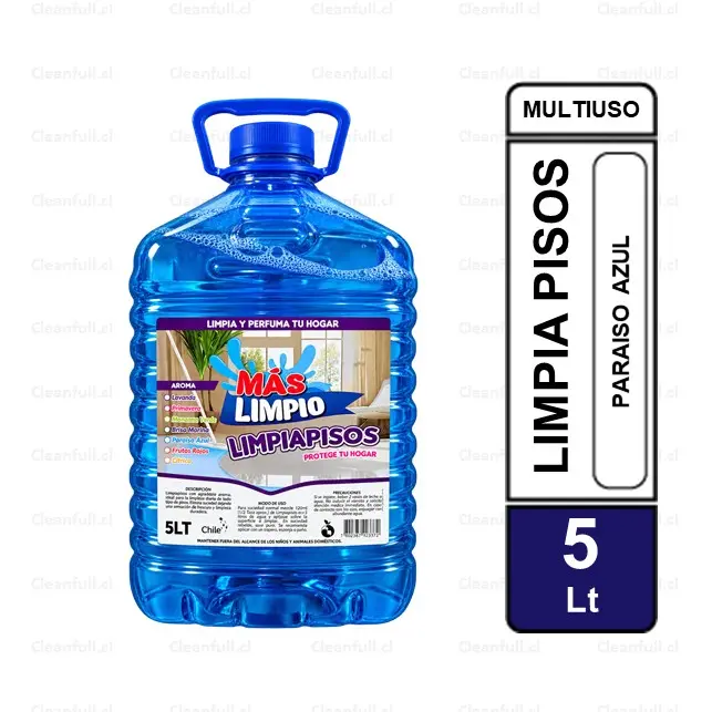 LIMPIA PISOS MAS LIMPIO PARAISO AZUL 5 LT