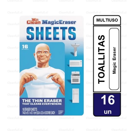 [AC0009] TOALLITAS MAGIC ERASER MR. CLEAN 16UN
