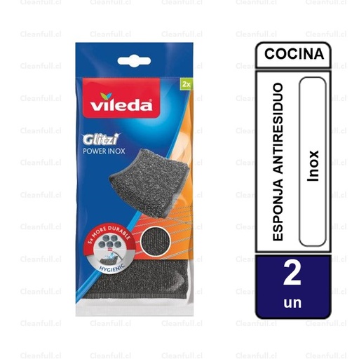 [AC0011] ESPONJA VILEDA ANTIRESIDUO INOX  2 UN