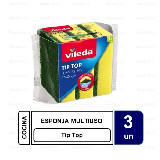 [AC0016] ESPONJA VILEDA MULTIUSO TIP TOP 3 UN