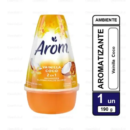 [AR0039] AROMATIZANTE GEL AROM 2 EN 1 VAINILLA-COCO 190G
