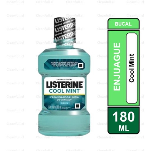 [BB0005] ENJUAGUE BUCAL LISTERINE COOL MINT 180 ML ZERO ALCOHOL