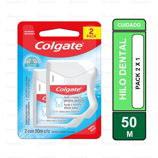 [BB0010] HILO DENTAL COLGATE 50 M 2 UN
