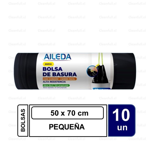 [BS0004] BOLSA BASURA AILEDA PEQUEÑA 50 X 70 10 UNI