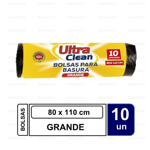 [BS0032] BOLSA BASURA ULTRA CLEAN 80 X 110  10UN