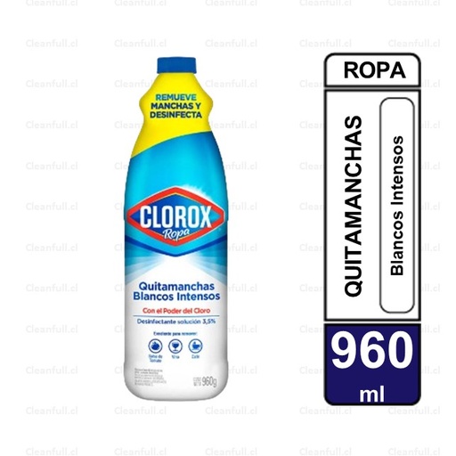 [CL0043] CLOROX ROPA QUITAMANCHAS BLANCOS INTENSOS 960 G
