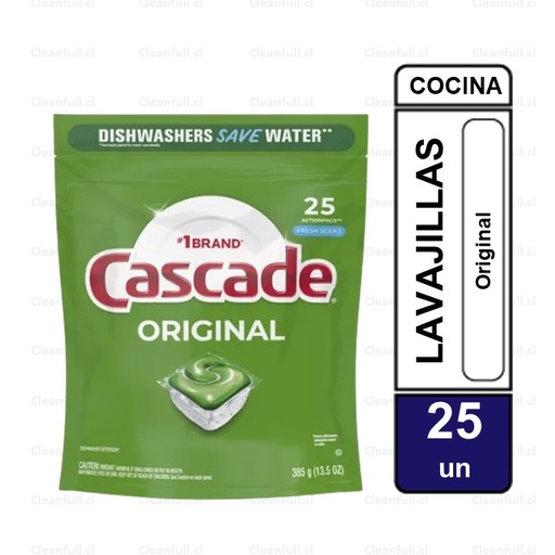 [DC0071] DETERGENTE LAVAVAJILLAS CASCADE ORIGINAL FRESH 25 U