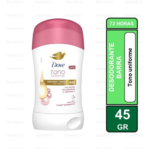 [DD0042] DESODORANTE BARRA DOVE TONO UNIFORME 45G