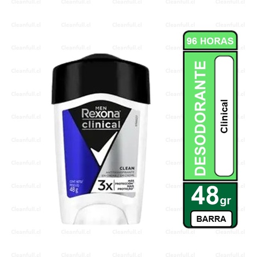 [DD0059] DESODORANTE BARRA REXONA CLEAN 48 G