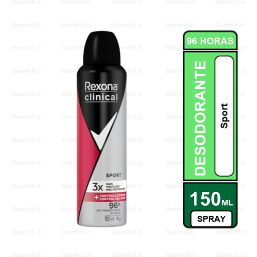 [DD0060] DESODORANTE SPRAY REXONA MEN CLINICAL SPORT 150 ML