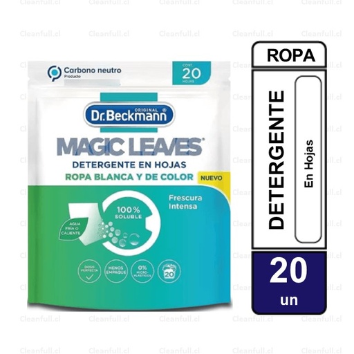 [DH0001] DETERGENTE DR BECKMANN EN HOJAS MAGIC LEAVES 20UNI