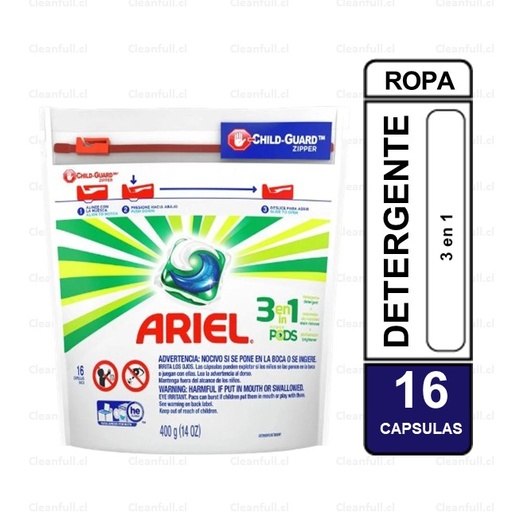 [DL0006] DETERGENTE CAPSULAS ARIEL PODS 16UN