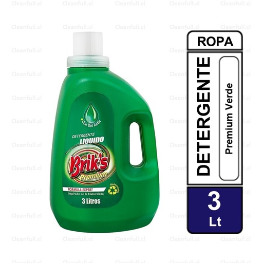 [DL0023] DETERGENTE BRIKS MATIC PREMIUN VERDE 3LT
