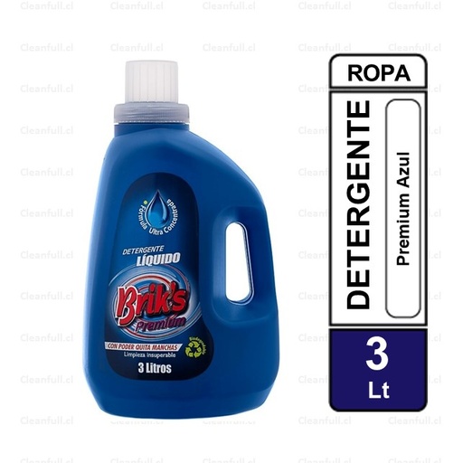 [DL0024] DETERGENTE BRIKS MATIC PREMIUN AZUL 3LT