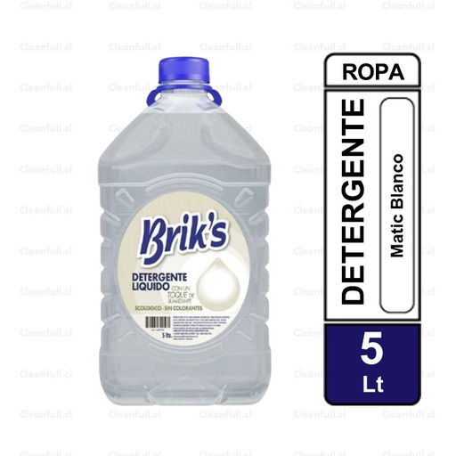 [DL0030] DETERGENTE BRIKS MATIC BLANCO BRIKS   5LT