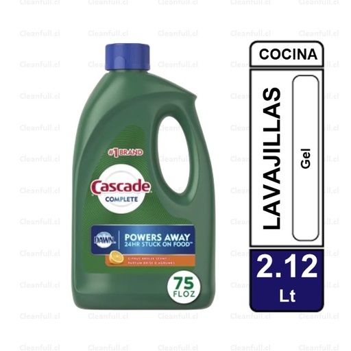 [DL0065] LAVAVAJILLAS GEL CASCADE COMPLETE CITRICOS 2.12 KG