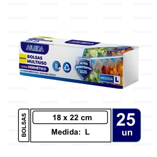 [EM0008] BOLSA HERMETICA AILEDA MEDIANA 18X22CM 25UND