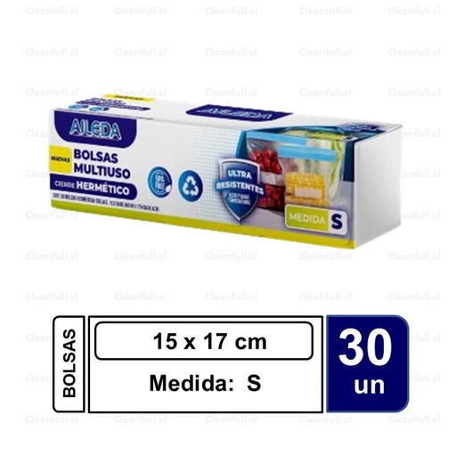 [EM0009] BOLSA HERMETICA AILEDA PEQUEÑA 15X17CM 30UND
