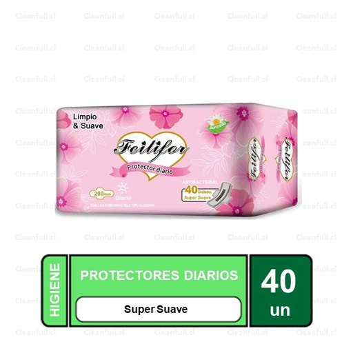 [FF0040] PROTECTORES DIARIOS FEILIFOR LARGOS 40 UN