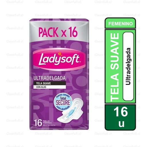 [FF0048] TOALLAS HIGIENICAS LADYSOFT ULTRA DELGADA 16 UND