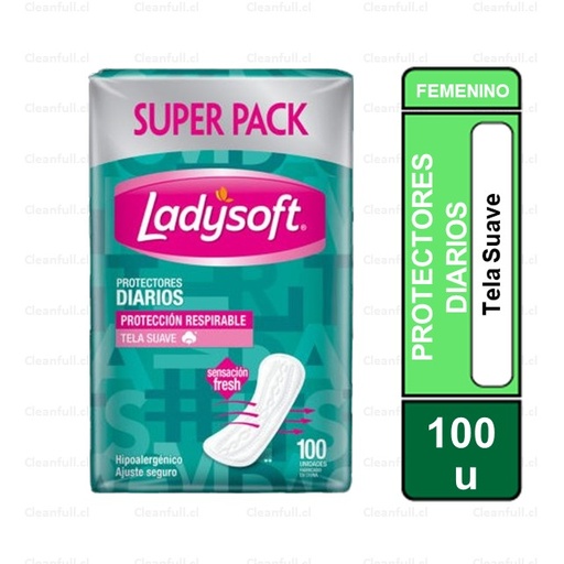 [FF0053] PROTECTORES DIARIOS LADYSOFT CLASICOS 100UN