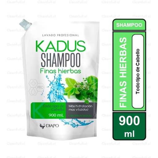 [HG0105] SHAMPOO KADUS FINAS HIERBAS  DOYPACK 900ML