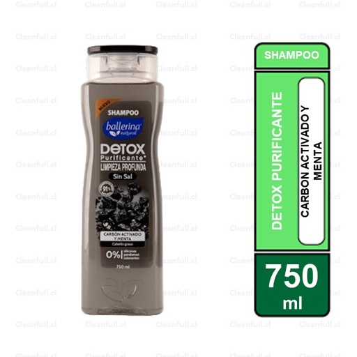 [HG0128] SHAMPOO BALLERINA CARBON Y MENTA FCO 750 ML