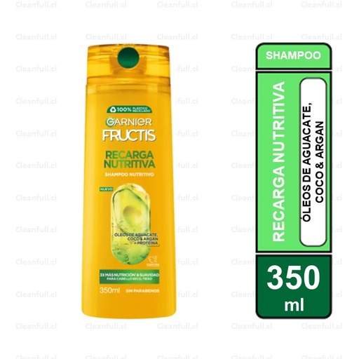 [HG0134] SHAMPOO GARNIER FRUCTIS OLEOS DE AGUACATE 350 ML