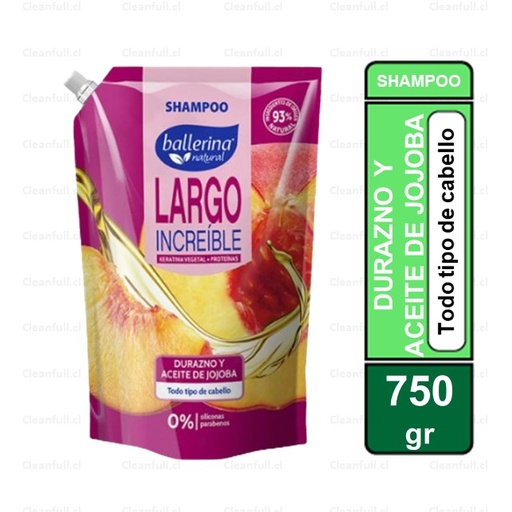 [HG0137] SHAMPOO BALLERINA  LARGO INCREIBLE DOYPACK 750 ML