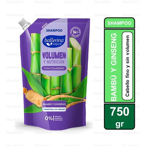 [HG0138] SHAMPOO BALLERINA VOLUMEN Y NUTRICION DOYPACK 750