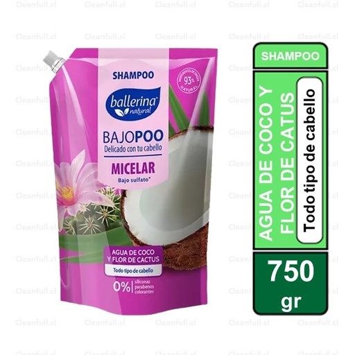 [HG0139] SHAMPOO BALLERINA BAJO POO MICELAR DOYPACK 750 ML