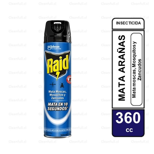 [IN0207] INSECTICIDA RAID MATA MOSCAS, MOSQUITOS Y ZANCUDOS 360 CC