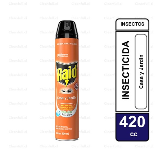 [IN0209] INSECTICIDA RAID CASA Y JARDIN 420 CC
