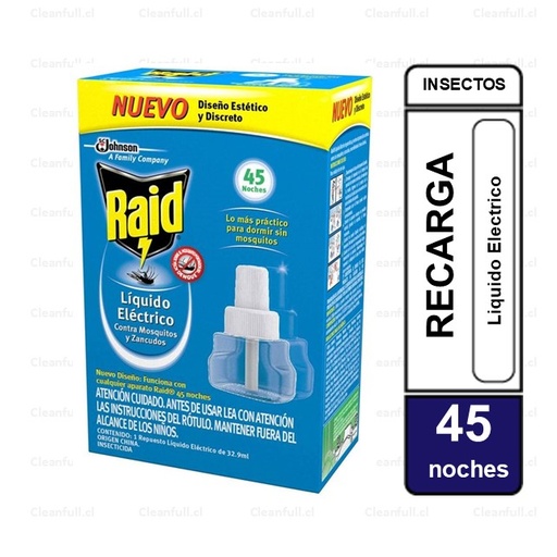 [IN0212] REPUESTO RAID INSECTICIDA LIQUIDO 45 NOCHES
