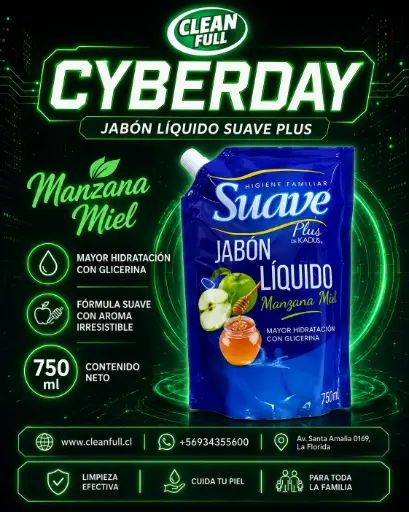 [JJ0100] JABON LIQUIDO SUAVE MANZANA MIEL 750ML
