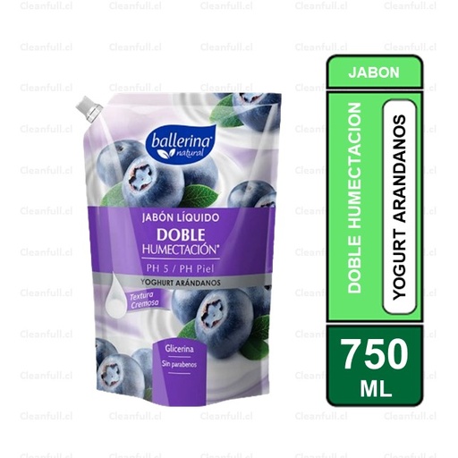 [JJ0107] JABON LIQUIDO BALLERINA  ARANDANO DOYPACK 750 ML