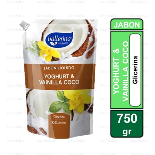 [JJ0109] JABON LIQUIDO BALLERINA VAINILLA COCO DOYPACK 750