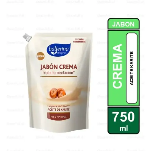 [JJ0114] JABON LIQUIDO BALLERINA KARITE DOYPACK 750 ML