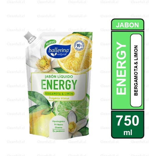 [JJ0115] JABON LIQUIDO BALLERINA ENERGY DOYPACK 750ML