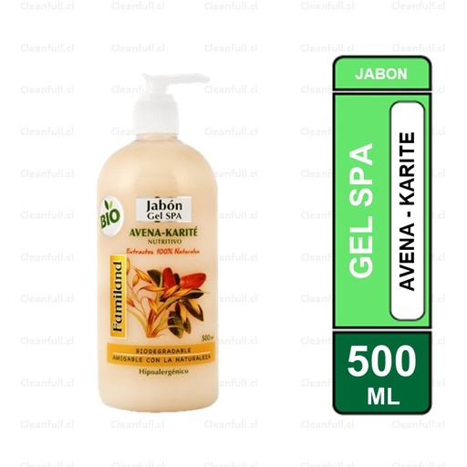 [JJ0202] JABON FAMILAND AVENA KARITE  500 ML